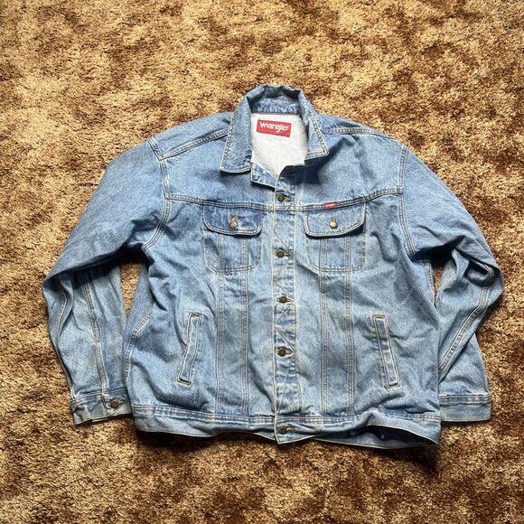 Wrangler Other - Wrangler Jacket Mens 2XL Denim Rugged Wear Trucker Western Cowboy Y2K